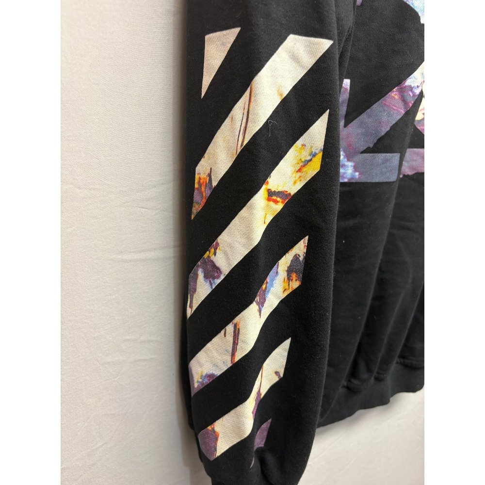 Off White Virgil Abloh Stencil Arrow Hoodie Black Kangaroo Pocket Outdoor 2XL - Picture 5 of 8